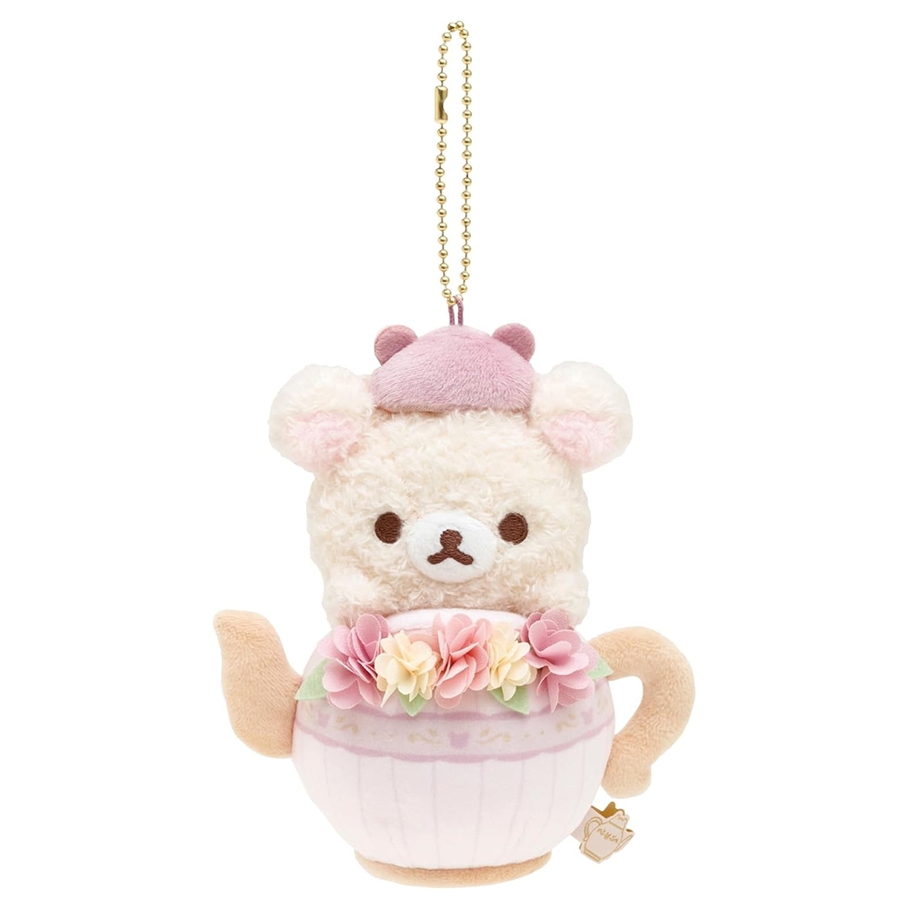 San-X 拉拉熊 懶懶熊 午茶時光系列 絨毛娃娃吊飾 小白熊 XS84823