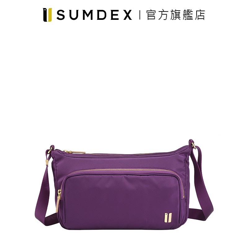Sumdex｜造型輕巧斜肩包/零錢包 NOA-763PU 紫色