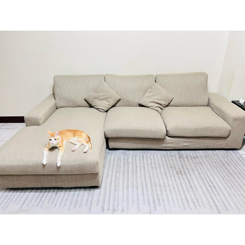 宜得利超大型貓抓板 三人座L型沙發 沙發 三人座沙發 貓抓板