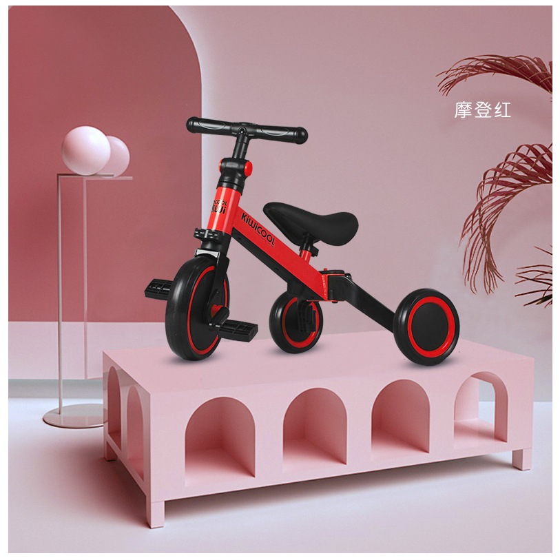 kiwicool兒童平衡車 三輪車可變形腳踏車寶寶學步車滑步車自行車