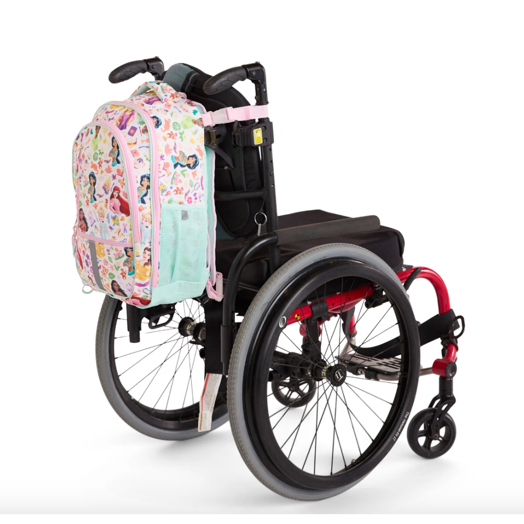 預購 ❤️正版❤️美國迪士尼 茉莉公主 貝兒公主 小美人魚 灰姑娘 兒童書包 後背包 輪椅 殘障友善