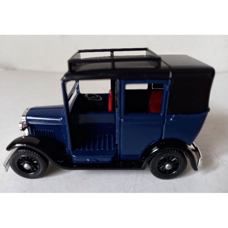 英國製造 DAYS GONE 1933年奧斯汀計程車 金屬 袖珍車子 藍色 古董車 英國車 馬車 雙門車子 迷你車 模型