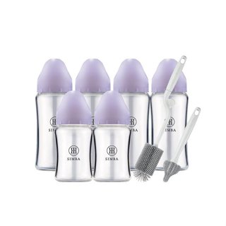 小獅王辛巴 省力洗瓶！蘊蜜質金玻璃寬口奶瓶極淨組(多色可挑) 1806元