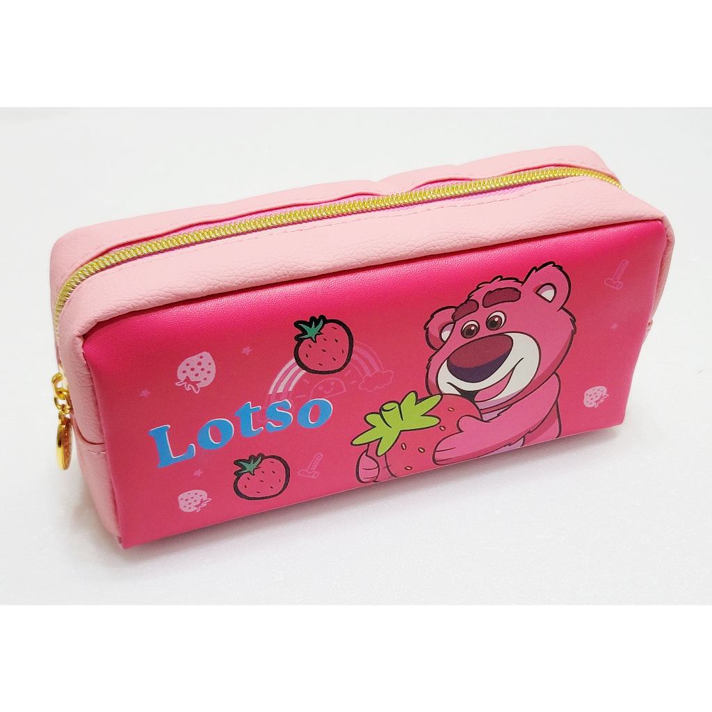 正版授權 玩具總動員  草莓味 草莓熊 迪士尼(熊抱哥)萬用筆袋 鉛筆盒 收納袋