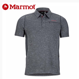 Marmot|美國|土撥鼠 Drake Polo SS 排汗短袖Polo襯衫/ 防曬POLO 43630 石板灰