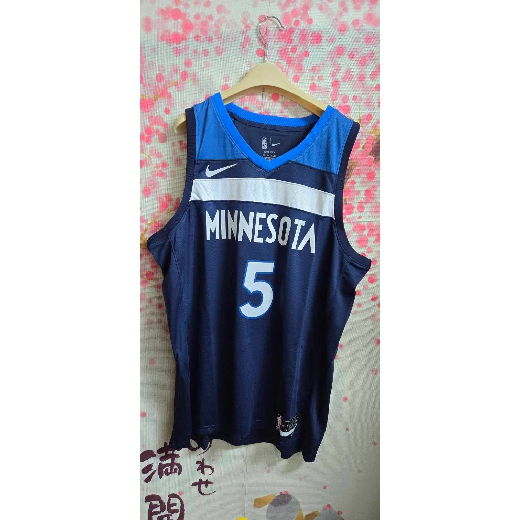 【NBA】 藍色 明尼蘇達灰狼 Anthony Edwards 5# 愛德華茲 球衣 SIZE:XL 二手品 非NIKE