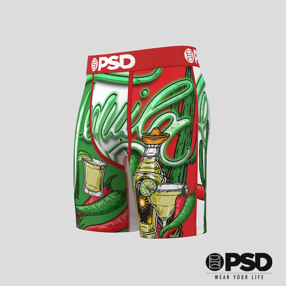 【PSD Underwear】GRUNGE- 平口四角褲-龍舌蘭酒-紅色