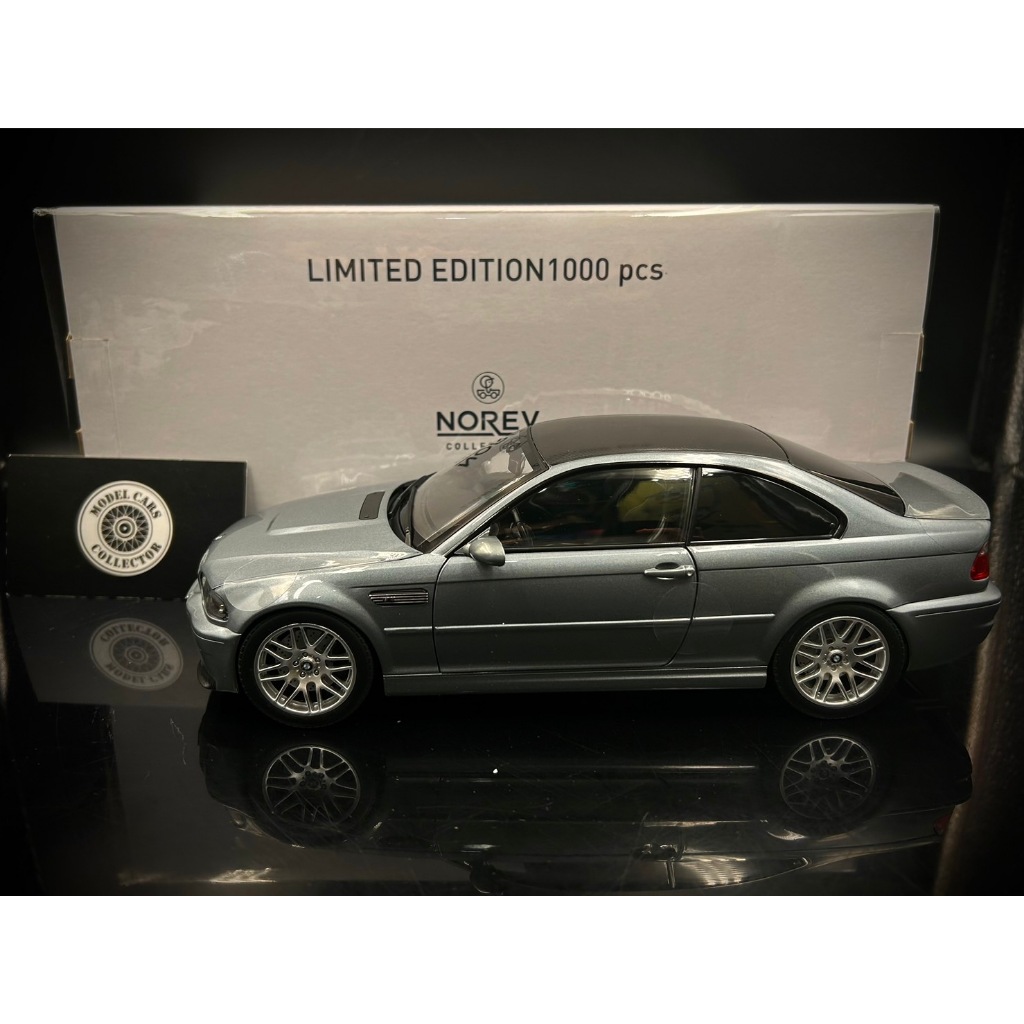 【收藏模人】Norev BMW M3 CSL E46 2003 鐵灰 限量 歐洲限定 寶馬 模型車 1:18 1/18