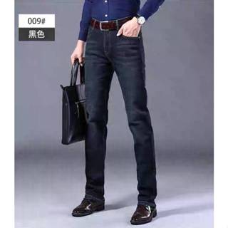 ✿現貨 2405-01 夏季薄款牛仔男士牛仔褲男直筒寬鬆休閒大尺碼男褲子工地幹活長褲子(34腰/無彈性)