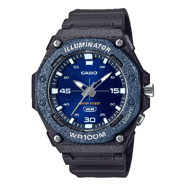 CASIO 卡西歐 MW-620H-2AV 清楚易見條形時標潮流腕錶 藍面 48.1mm