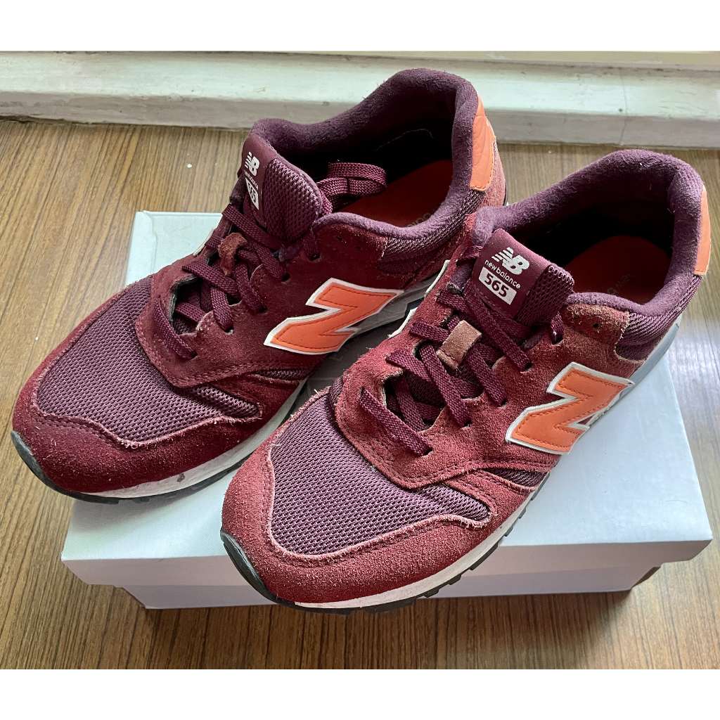 New Balance 565 男性 棗紅色 慢跑鞋 / 休閒鞋 (27CM)，二手良品