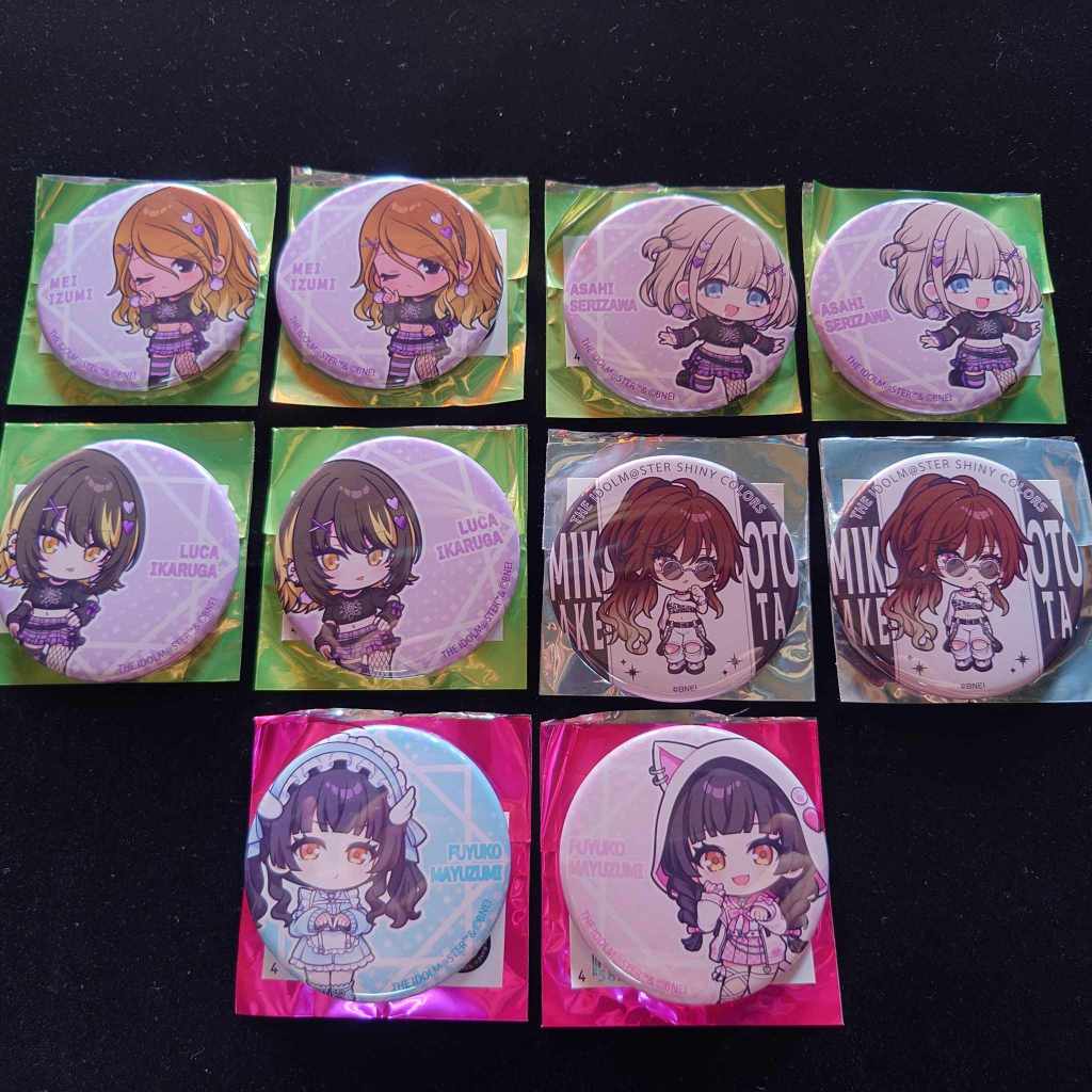 黛 冬優子 POP UP SHOP 徽章 偶像大師 SHINY COLORS 斑鳩路加 芹澤朝日 和泉愛依 緋田美琴