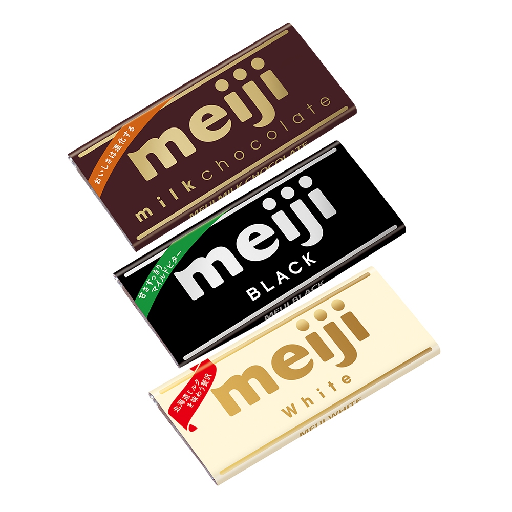 ｜即期品｜【Meiji 明治】牛奶巧克力/黑可可製品/白可可製品(片裝)