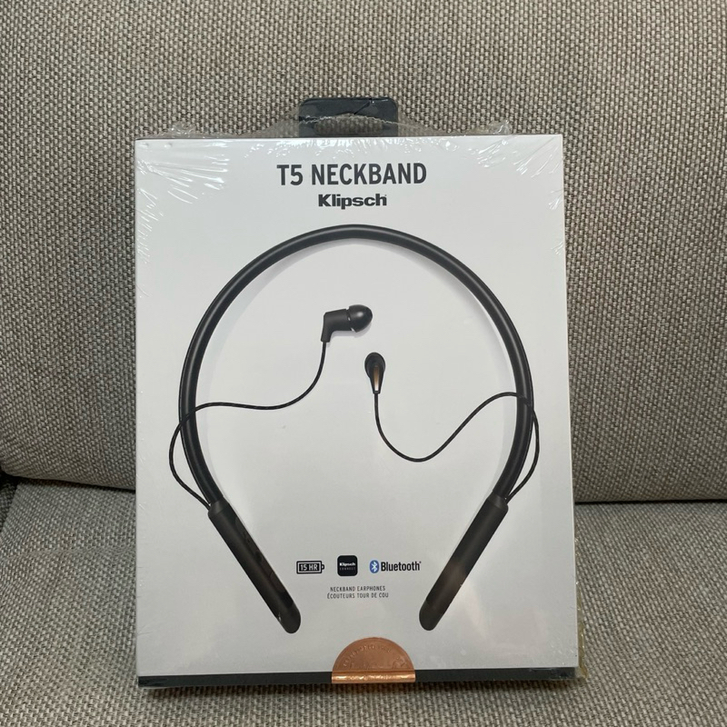 全新未拆封 美國 Klipsch T5 Neckband 真皮頸掛式藍牙耳機 運動耳機 耳機