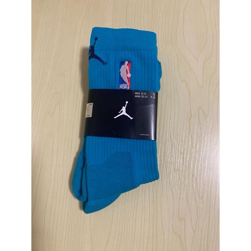 Nike NBA Grip Quick Jordan 球員版 中筒籃球襪 湖水藍 夏洛特黃蜂