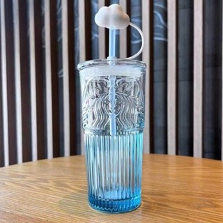 🌻小葵小舖🌻 現貨 Starbucks星巴克 櫻花🌸粉色 藍色 漸層吸管玻璃杯 550ml 搬家清倉特價