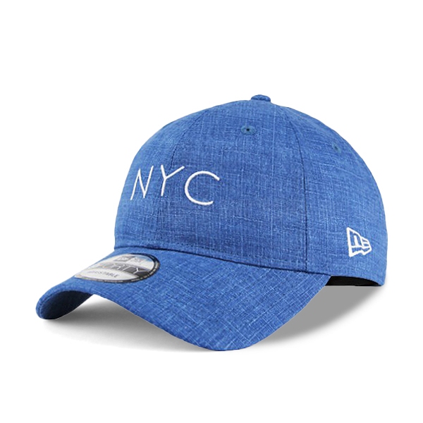 【NEW ERA】NYC 紐約 輕化布料 亞麻藍 老帽 鴨舌帽 9FORTY 軟版 質感【ANGEL NEW ERA】