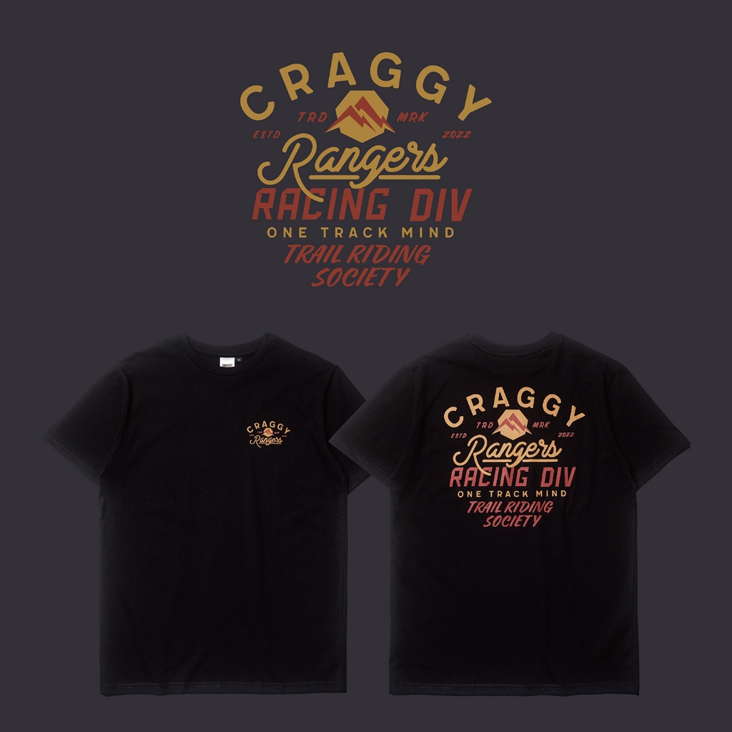 Craggy® - TrailSociety 短T 黑 Tshirt 短袖  純棉 手繪 復古美式 手繪  檔車 越野車