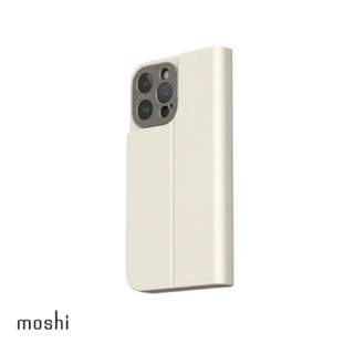 Moshi Overture 磁吸可拆式卡套型皮套 奶酒白 for iPhone 15 (MagSafe)