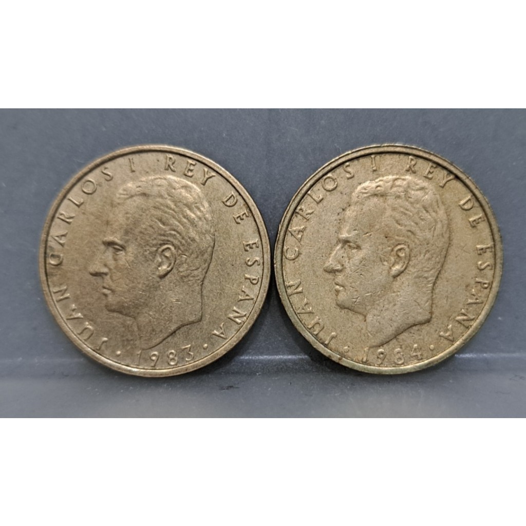 幣1105 西班牙1983.84年100比塞塔硬幣 共2枚