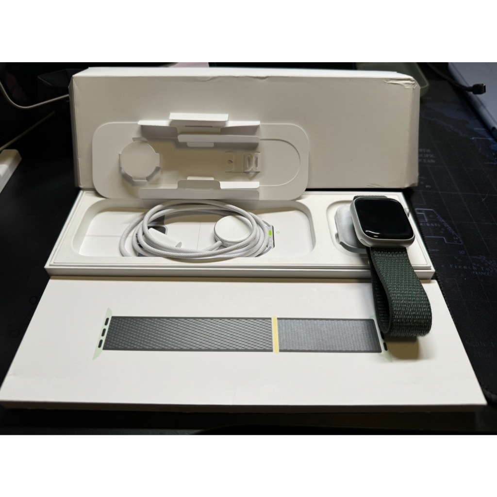 《二手》Apple watch S9 41mm 銀色 GPS版本 外觀無明顯刮撞傷 保內