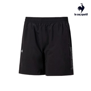 【LE COQ SPORTIF 法國公雞】運動基礎平織運動短褲-女款-黑色-LWT82882