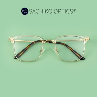 無印眼鏡框 男生女生 眉框時尚潮流方框 韓系男士 透明灰色棕色 黑銀色 無度數超輕合金眼鏡架2173【幸子眼鏡】