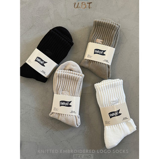 《RexInd.》現貨 UNBENT KNITTED EMBROIDERED LOGO SOCKS