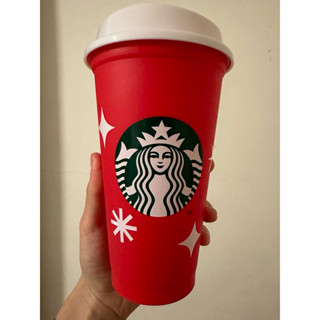 星巴克XMAS聖誕限定款紅色隨行杯 PP材質475ml咖啡杯聖誕交換禮物starbucks MERRYCHRISTMAS