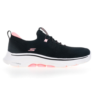 【SKECHERS】GO WALK 7 休閒鞋 女款 黑粉 輕量 健走 襪套式 125225BKHP