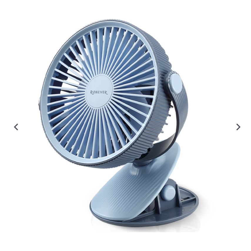 RONEVER 6吋360度夾式風扇 推車風扇 嬰兒車風扇 PG006-藍