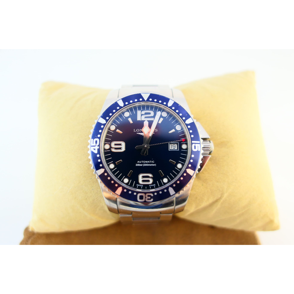 [吉宏精品交流中心]LONGINES 浪琴 41mm 藍面 水鬼 300米 自動機械 潛水錶 男錶(盒卡全)(2)