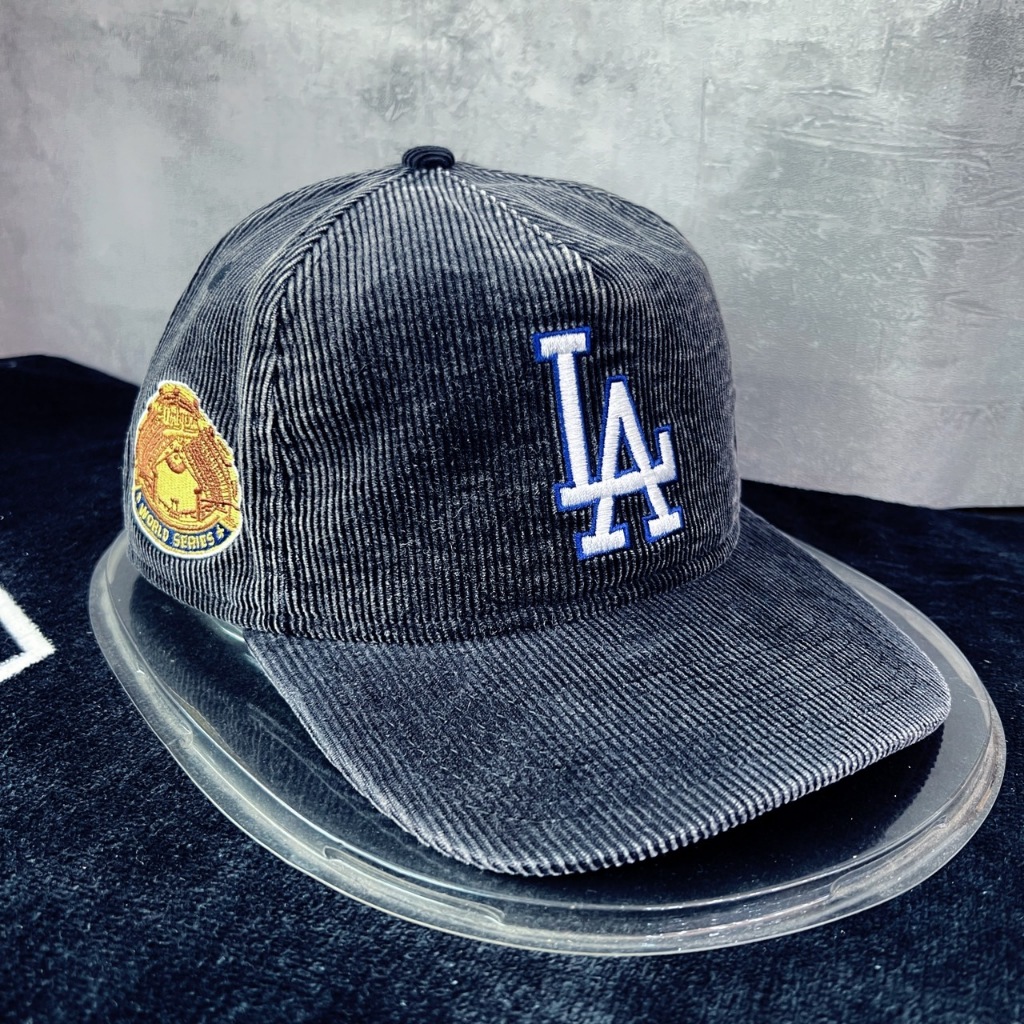 【球衣藏家】LA Dodgers 洛杉磯 道奇 燈芯絨 黑 New Era 可調式 老帽 MLB Dad Hat