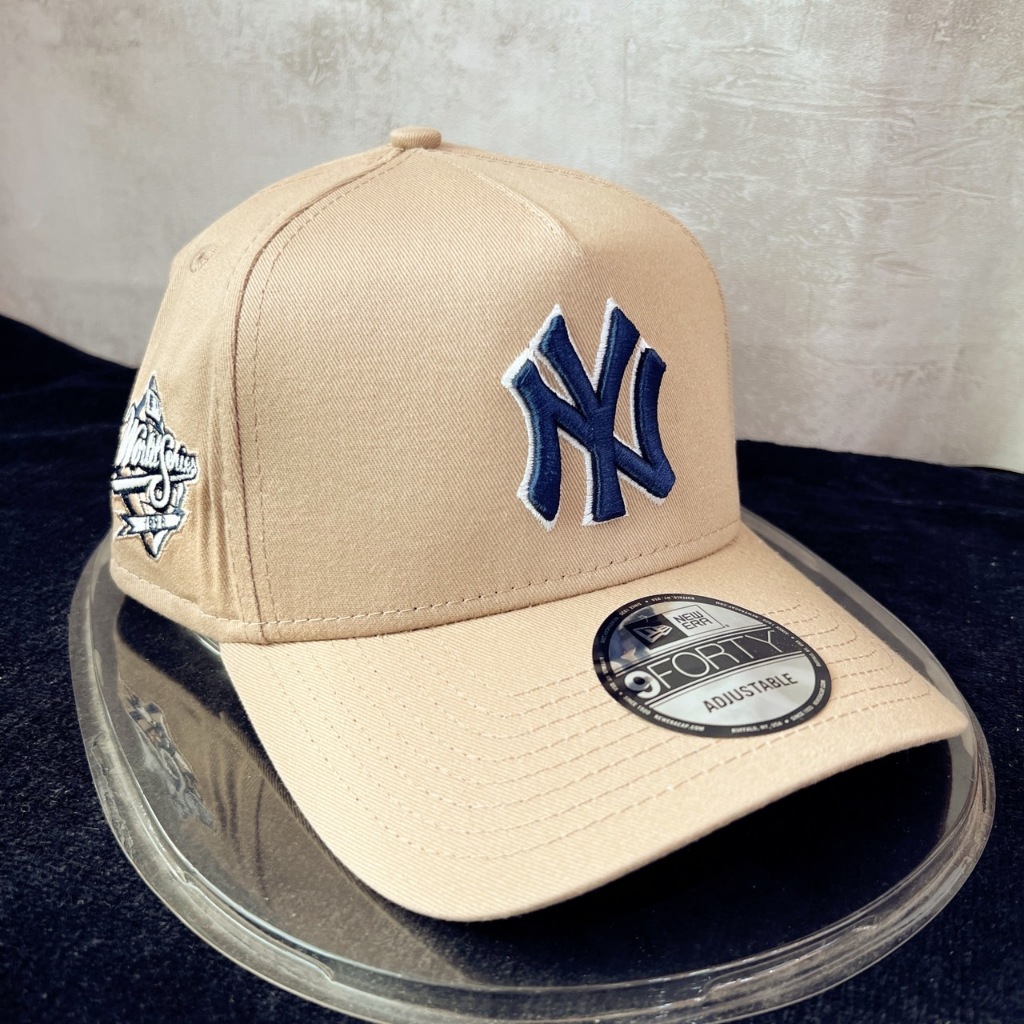 【球衣藏家】Yankees 紐約 洋基 奶茶 鐵扣 New Era 可調式 老帽 MLB Dad Hat
