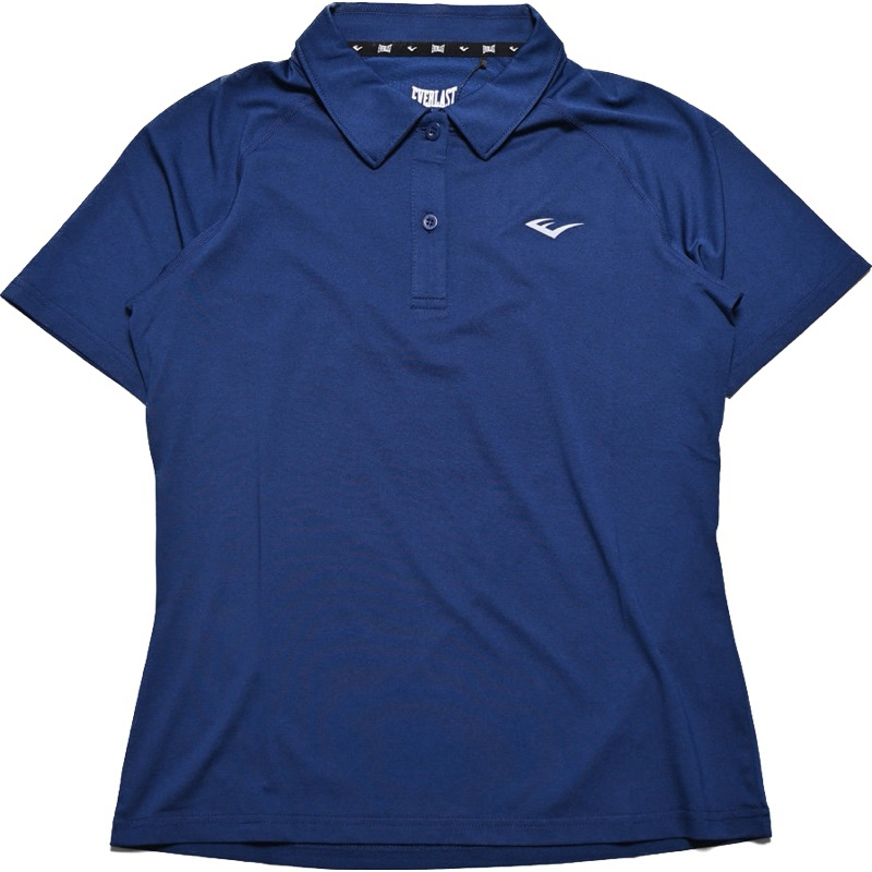 EVERLAST特價促銷 女款POLO衫 短T 短袖 深藍  機能 吸濕 排汗 彈性 速乾 運動 休閒 上衣 女