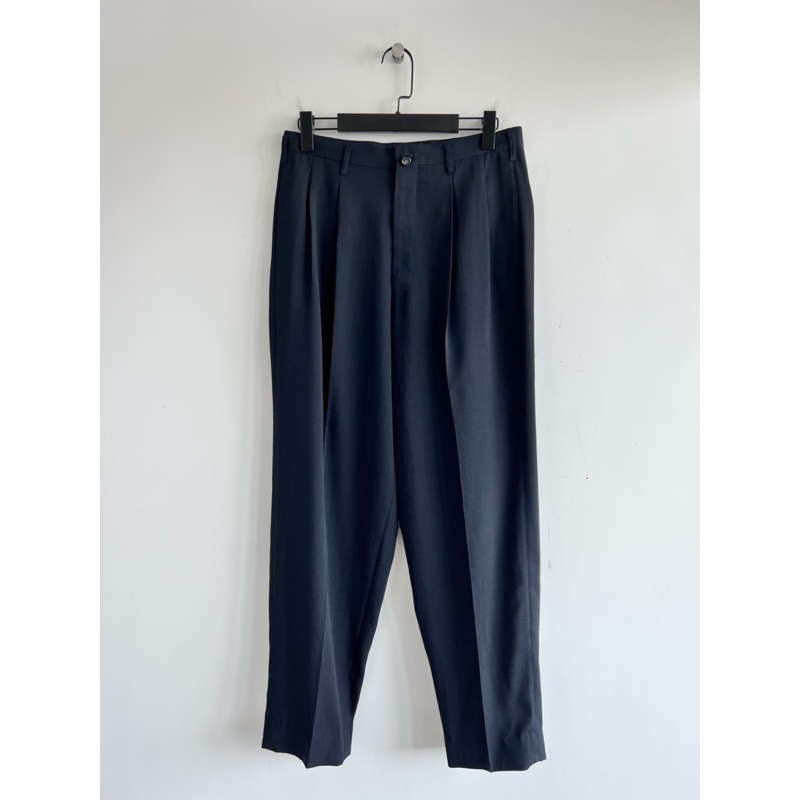 Yohji Yamamoto Y's for men 山本耀司 - 雙摺 藍錐形褲 長褲 雙摺 修身 休閒 西裝褲 褲子