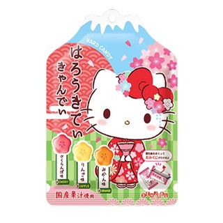 🐾 日本 扇雀飴 凱蒂貓三種果汁糖-富士山 水果糖 花型水果糖 40g