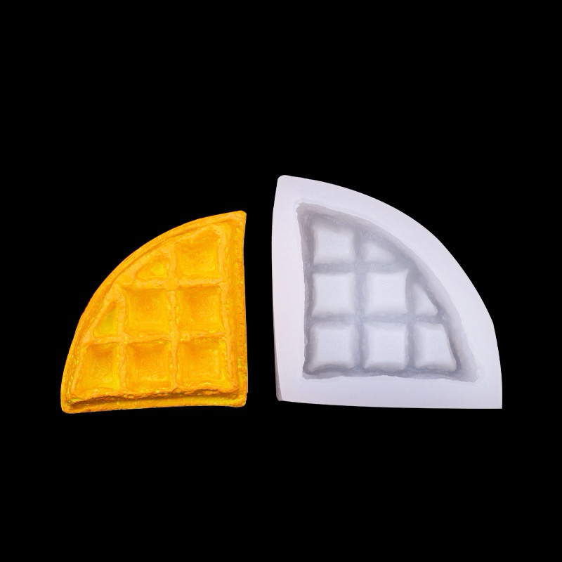 【KEWPIE】現貨3D立體三角鬆餅蛋糕甜品擺台裝飾硅膠模具創意烘焙香薰石膏慕斯模具