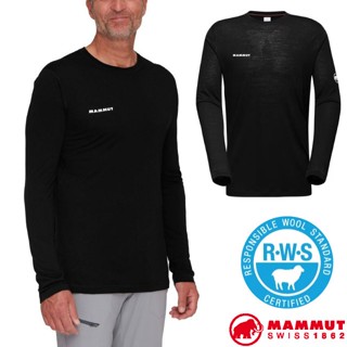 【MAMMUT 長毛象】送》男 抑菌抗臭快乾 圓領長袖羊毛排汗衣 Tree Wool FL 登山長袖T恤 01690