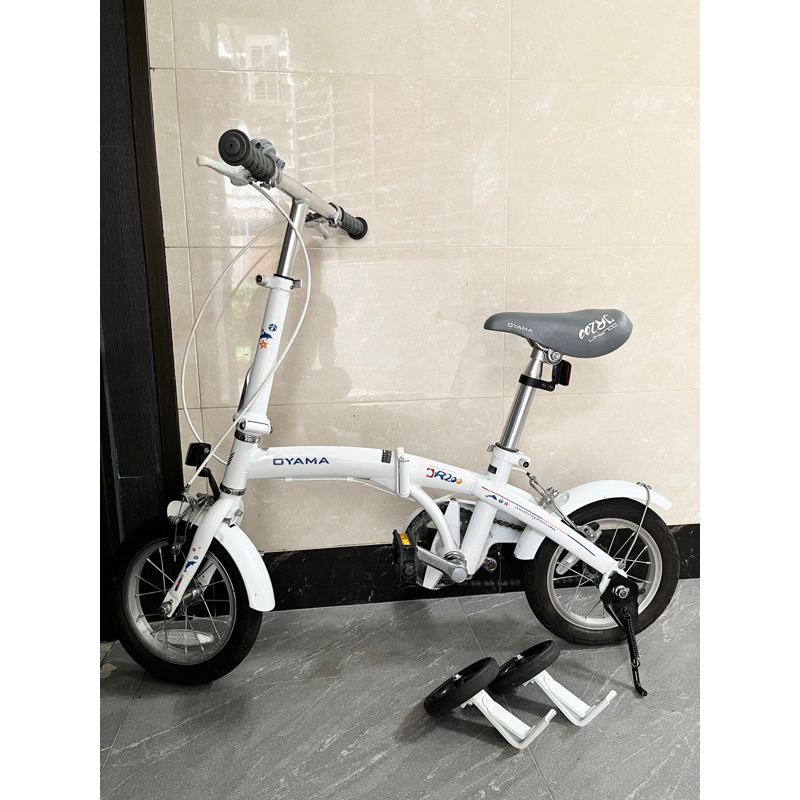 ［ 二手 ］Oyama 12吋折疊腳踏車 JR200（白色）車況良好 附輔助輪