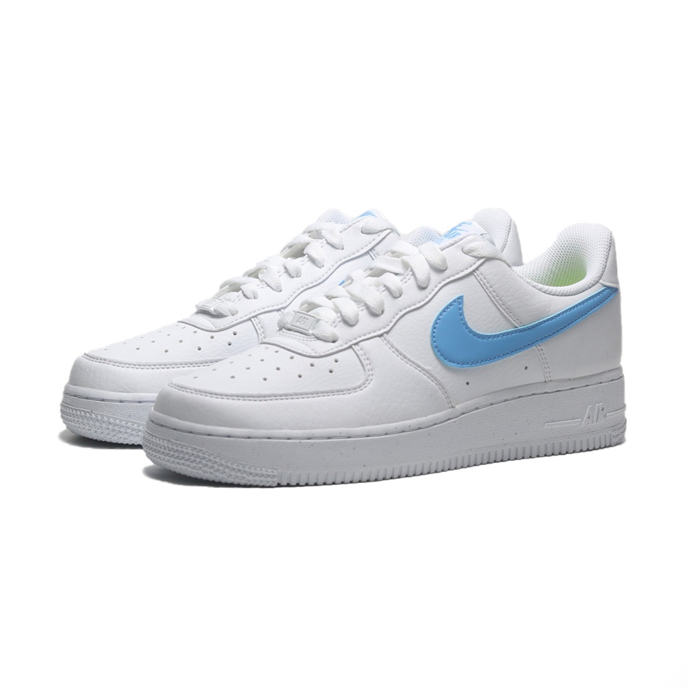 NIKE 休閒鞋 AIR FORCE 1 07 NN 白 水藍勾 女 DV3808-103