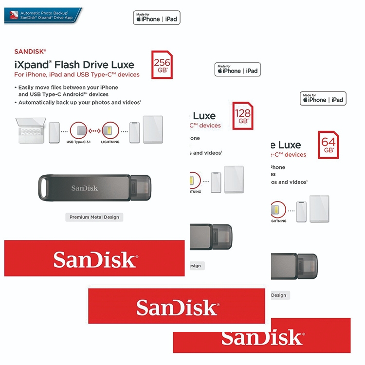 SanDisk 64G 128G 256G iXpand SDIX70N iPhone ipad 兩用隨身碟