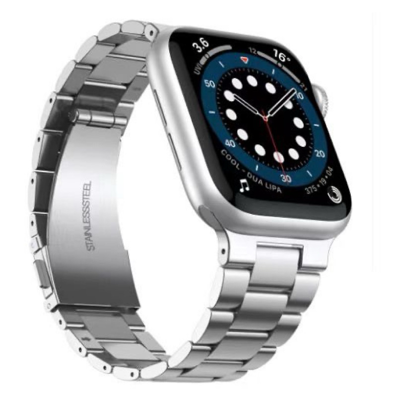 不鏽鋼 金屬錶帶 適用於 Apple Watch 7 6 5 3 SE 7代 41mm 44mm 45mm 蘋果錶帶
