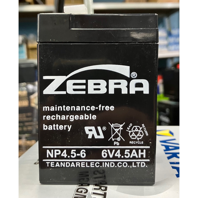 (台南永康平價電池) ZEBRA 深循環電池NP4-6 玩具車 電子磅秤 UPS系統 6V 4Ah