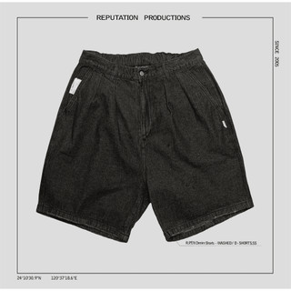 REPUTATION PRODUCTIONS® WASHED / D - SHORTS.SS - 牛仔水洗短褲 / 墨黑