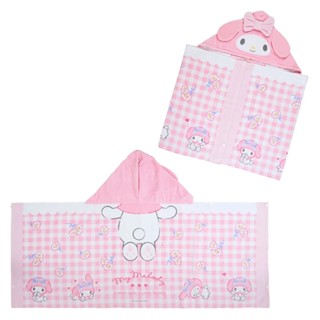 Sanrio 三麗鷗 兒童用 純棉連帽浴巾 斗篷浴巾 美樂蒂 花朵 052621