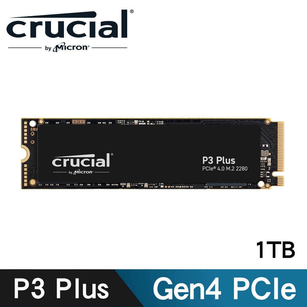 美光 Micron Crucial【P3 Plus】1TB M.2 2280 PCIe SSD 固態硬碟