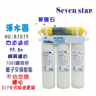 淨水器卡式四管過濾器組  淨水器 過濾器 濾心 貨號 601019 Seven star淨水網