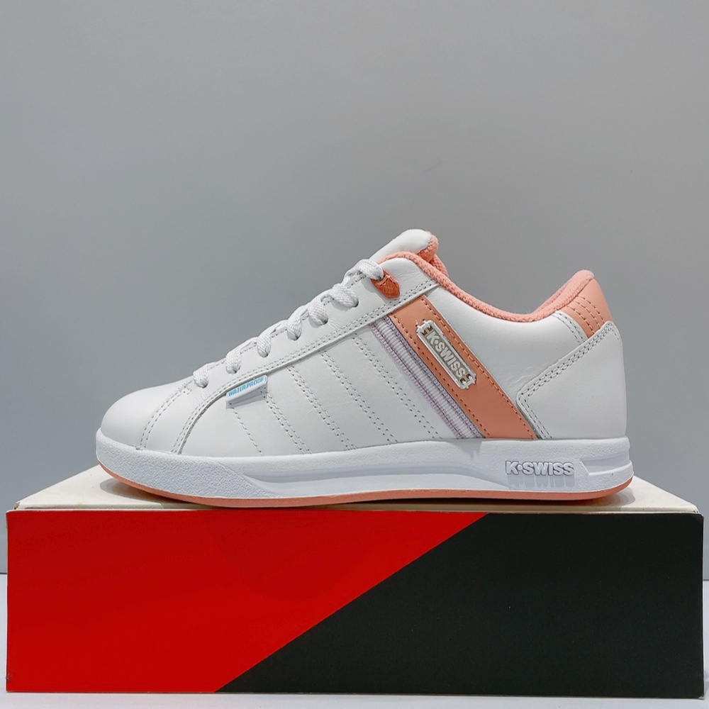 K-SWISS Lundahl Lth WP 女生 白色 皮革 防潑水 舒適 運動 休閒鞋 98456145