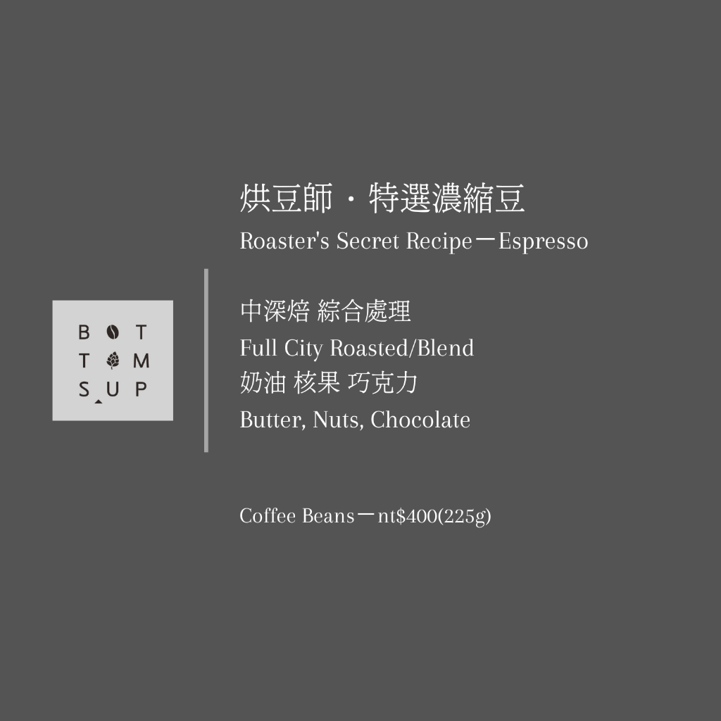 ≡中深焙｜烘豆師 特選濃縮 • 綜合處理≡